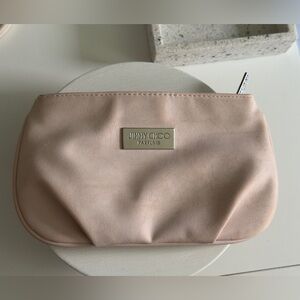 Vintage JIMMY CHOO ✨Beauty Cosmetics Pouch Limited Edition-Suede Baby Pink/Cream